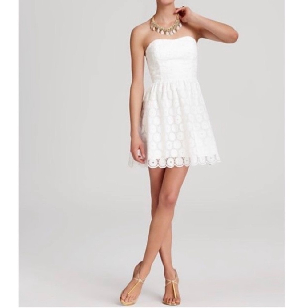Gorgeous Lilly Pulitzer faux pearl strapless sundress! - Picture 3 of 14